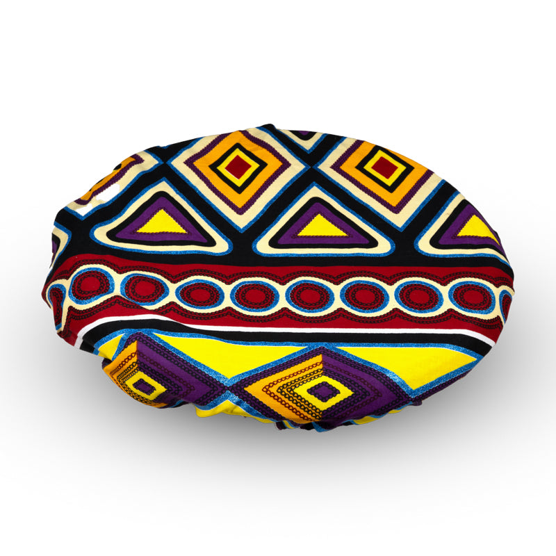 Asanka: The Ghanaian Grinding Pot (Large) with Wooden Grinder & Cover (Multi-colour) - AKOMA SKINCARE