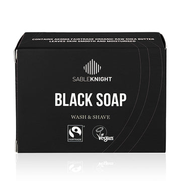 Sable Knight Wash & Shave Black Soap Bar
