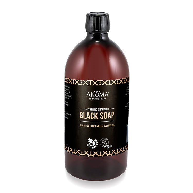 Liquid Black Soap (Unscented, Pump) 250ml -1 litre