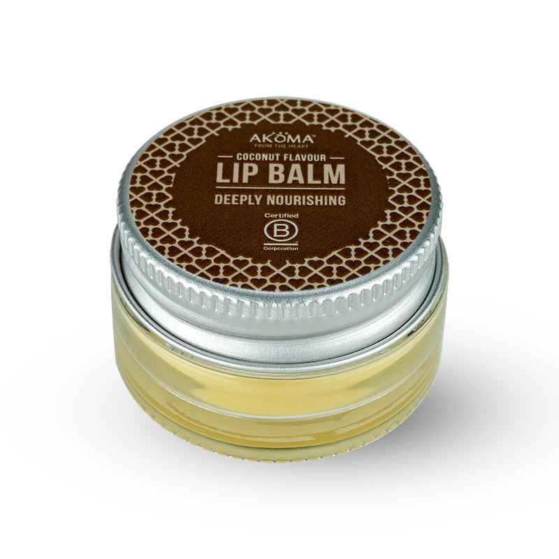 Natural Coconut Lip Balm Pot. Deeply Nourishing with Raw Shea Butter