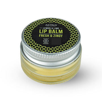 Natural Lemon and Lime Lip Balm Pot. Fresh and Zingy made with Raw Shea Butter and Cocoa Butter