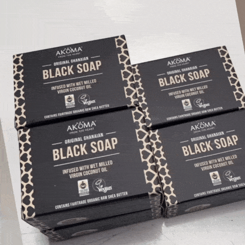 Authentic Black Soap (Ghanaian) 145g - AKOMA SKINCARE