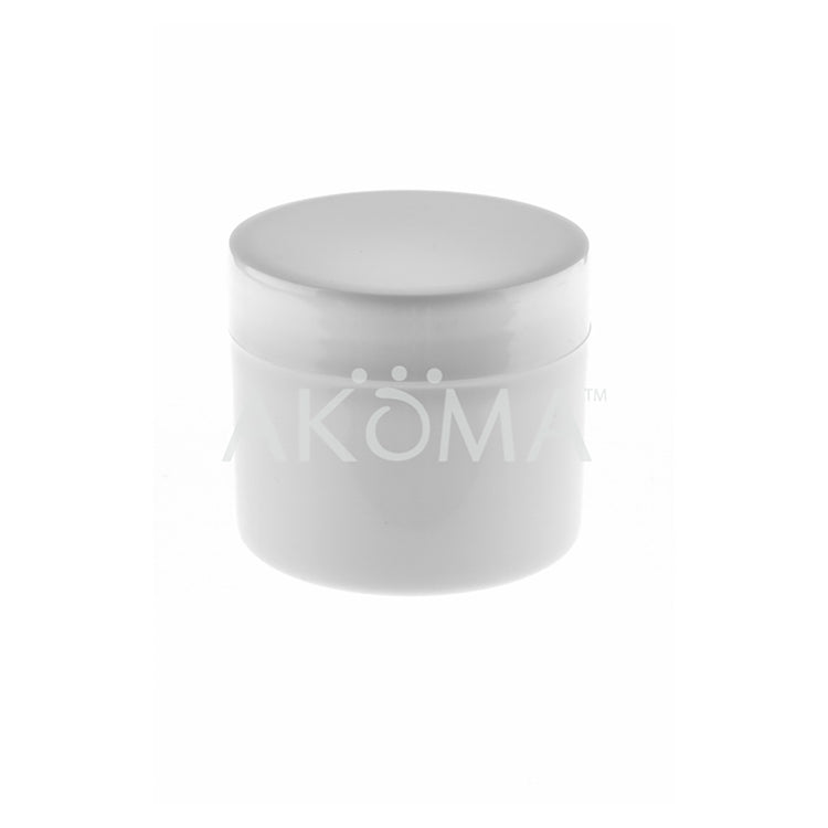 Single Wall (ROUNDED) Plastic White Jars 100ml
